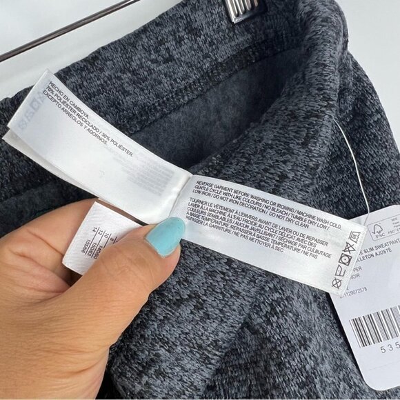 🩷 Roots, Kids Sweater Fleece Slim Sweatpants. Color: Black Pepper. Size: 10. NWT - Picture 8 of 13